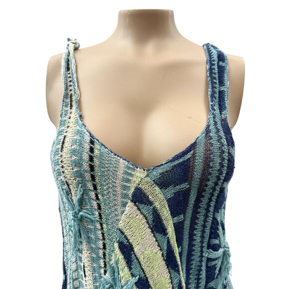 Free‎ People Madagascar Boho Chic Sleeveless Yarn Knit Tunic Tank Top Women S - Picture 13 of 14